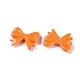 Abalorios de acrílico de color naranja bowknot X-MACR-S065-6-1-2