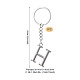 Porte-clés en alliage&nbsp;KEYC-TADJ0001-11H-3
