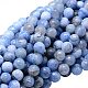 PandaHall Elite 1 Box About 40pcs Dyed Natural Agate Faceted Round Loose Beads for Bracelet Necklace Making Diameter 8mm Cornflower Blue G-PH0026-06-2
