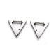 304 Stainless Steel Triangle Huggie Hoop Earrings STAS-H156-02C-P-2