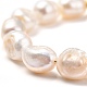 Natürliche Barockperlen Keshi Perlen Perlen Armbänder BJEW-JB05317-2