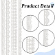 Gorgecraft 20 ヤード 4 スタイル ポリエステル レース トリム  縫製およびアートクラフトプロジェクト用  ホワイト  1/2~1-1/8インチ（13~27mm）  5ヤード/スタイル OCOR-GF0002-66-6