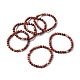 Bracciali elasticizzati con perle di diaspro rosso naturale X-BJEW-K212-A-012-2
