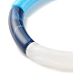 Acrylic Curved Tube Beaded Stretch Bracelet BJEW-JB07973-03-4