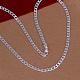 Popular Silver Color Plated Brass Curb Chain Necklaces For Men NJEW-BB12724-26-2