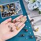 UNICRAFTALE 36Pcs 6 Colors Brass Clip-on Earring Findings Half Round Clip On Earring Converter Non-Pierced Earrings Components with Loop and 40Pcs Silicone Ear Nuts for Earring Making KK-UN0001-23-4