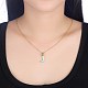 Fashion Tin Alloy Enamel Initial Pendant Necklaces NJEW-BB20973-J-2