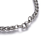 304 Stainless Steel Wheat Chain Necklaces NJEW-F242-14P-E-3