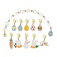 11 style thème de pâques acrylique perles tricot rangée compteur chaînes et kits de marqueurs de point de verrouillage HJEW-JM01432-1