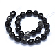 Natur schwarz Rutilquarz Perlen Stränge G-O173-086-2