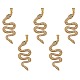 5Pcs Brass Micro Pave Cubic Zirconia Pendants ZIRC-SZ0002-90-1