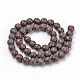 Chapelets de perles de flocon de neige en obsidienne naturelle G-Q462-89-12mm-2