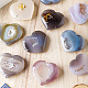 Piedras de amor de corazón de ágata drusa natural G-PW0004-09-4