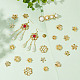 PH PandaHall 100 Pieces 10 Styles 0.4~0.9 Inch Gold Flower Bead Caps KK-PH0005-72-5