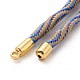 Bracelets argentés en corde de nylon MAK-C003-03G-20-3