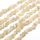 Brins blancs naturels de perles de puces pierre de lune G-M205-65-1
