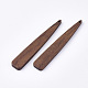 Grandes colgantes de madera de nogal sin teñir WOOD-T023-02-2