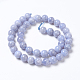 Chapelets de perles en agate avec dentelle bleue naturelle G-F568-169-10mm-2