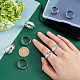 Dicosmetic 8 pz 8 taglia 201 anello per dito scanalato in acciaio inossidabile per uomo donna RJEW-DC0001-11-3