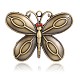 Cadmium Free & Lead Free & Nickel Free Alloy Rhinestone Butterfly Big Pendants PALLOY-E394-10AB-NR-1