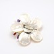 Flower Shell Safety Brooches JEWB-O002-18-2