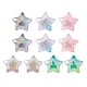 10 pièces 5 couleurs placage uv perles acryliques craquelées transparentes OACR-YW0001-57-1