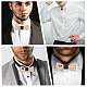 CHGCRAFT 2Pcs 2 Colors Adjustable Wood Puzzle Pattern Bow Ties AJEW-CA0003-99-5