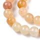 Chapelets de perles jaunes en aventurine naturelle G-Q948-80A-6mm-3