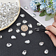FINGERINSPIRE 80 Pcs Pointed Back Rhinestone 0.7x0.5x0.2 inch Glass Rhinestones Gems Clear Teardrop Crystal Jewels Embelishments with Silver Plated Back Glass Diamante Faceted Stone for Craft RGLA-FG0001-16A-3
