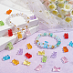 NBEADS 128 Pcs 16 Styles Gummy Bear Beads RESI-NB0001-87-5