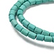 Teints perles synthétiques turquoise brins G-G075-A02-01-4