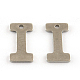 201 Stainless Steel Letter Charms STAS-S036-09-1