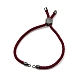 Half Finished Twisted Milan Rope Slider Bracelets FIND-G032-01B-12-2