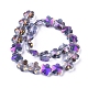 Electroplate Glass Beads Strands EGLA-F132-HR01-2