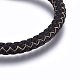 Leather Braided Cord Bracelet with Magnetic Clasp for Men Women BJEW-G603-04C-01-2