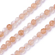 Chapelets de perles de sunstone naturelle naturelles G-F619-02-3mm-1