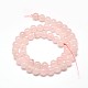 Naturali Quarzo Rosa rotondo fili di perle X-G-P072-05-6mm-2