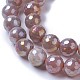 Galvaniser des perles de pierre de soleil naturelles G-F627-03-C02-3