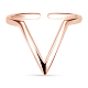 Tinysand? anillos de puño ajustable triangular de oro rosa TS-R295-RG-2