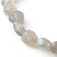 Bracelets extensibles en perles de labradorite naturelle pour enfants BJEW-JB06250-05-5