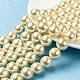 Umweltfreundliche runde Perlenstränge aus gefärbtem Glasperlen HY-A002-14mm-RB012-5