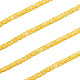 Gorgecraft 5.5 ヤード 6 ミリメートルスパンコールラインストーンチューブコードロープブリンブリン樹脂トリム PVC チューブ状合成ゴムコードスパンコール付き工芸品ウェディングドレス衣装手作り  ゴールド RCOR-GF0001-01A-1