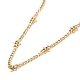 Collar con colgante de estrella de perla de resina con cadenas de eslabones NJEW-D296-11G-2