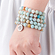 Sunnyclue 1 sac bricolage 108 perles de prière mala wrap bracelets kit de fabrication de collier pierre précieuse amazonite naturelle 8mm kit de démarrage DIY-SC0005-46-7