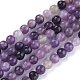 Lepidolita natural / hebras de perlas de piedra de mica púrpura G-K415-4mm-2