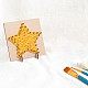 Gorgecraft1セットdiyストリングアートキット子供のための芸術品と工芸品  木製のステンシルと羊毛糸を含む  星の模様  16x21cm DIY-GF0004-28A-6