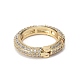 Brass Micro Pave Clear Cubic Zirconia Spring Gate Rings ZIRC-F120-007G-2