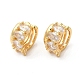 Real 16K Gold Plated Brass Cuff Earrings with Rhinestone for Women EJEW-D065-07G-03-1