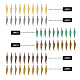 DICOSMETIC 144Pcs 6 Colors Antique Feather Charms Tibetan Alloy Long Feather Charm Pendant Jewelry Findings Dangle Leaf Charms for Necklace Bracelet Earring Making DIY Craft FIND-DC0002-11-4