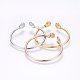 304 Stainless Steel Cuff Bangles Sets BJEW-P226-07-2